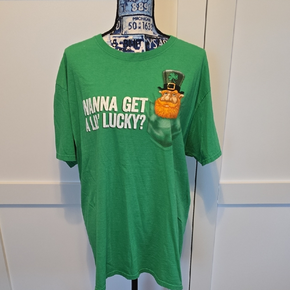 Fruit of the Loom Green Short Sleeve Tee St. Patrick's Day
